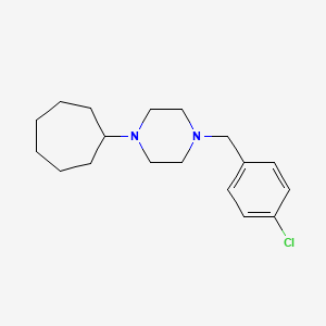 molecular formula C18H27ClN2 B5838922 1-(4-chlorobenzyl)-4-cycloheptylpiperazine 