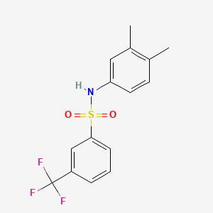 molecular formula C15H14F3NO2S B5838925 N-(3,4-dimethylphenyl)-3-(trifluoromethyl)benzenesulfonamide 