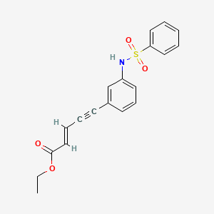 molecular formula C19H17NO4S B583896 Ethyl (2E)-5-{3-[(benzenesulfonyl)amino]phenyl}pent-2-en-4-ynoate CAS No. 342373-23-3