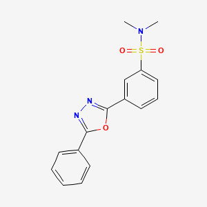 molecular formula C16H15N3O3S B5838962 N,N-dimethyl-3-(5-phenyl-1,3,4-oxadiazol-2-yl)benzenesulfonamide 