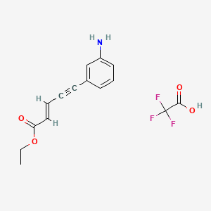 molecular formula C15H14F3NO4 B583898 (E)-5-(3-Aminophenyl)-2-penten-4-ynoic Acid Ethyl Ester Trifluoroacetic Acid Salt CAS No. 1346606-68-5