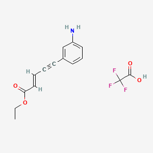 molecular formula C15H14F3NO4 B583898 (E)-5-(3-Aminophenyl)-2-penten-4-ynoic Acid Ethylester Trifluoressigsäuresalz CAS No. 1346606-68-5