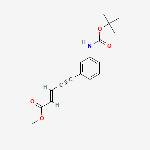 molecular formula C18H21NO4 B583899 Ethyl (E)-5-[3-[(2-methylpropan-2-yl)oxycarbonylamino]phenyl]pent-2-en-4-ynoate CAS No. 1346606-47-0