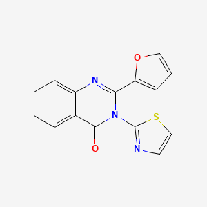 molecular formula C15H9N3O2S B5839011 2-(2-furyl)-3-(1,3-thiazol-2-yl)-4(3H)-quinazolinone 