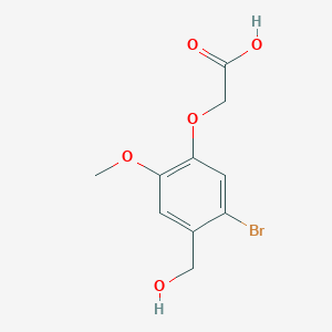 molecular formula C10H11BrO5 B5839023 [5-bromo-4-(hydroxymethyl)-2-methoxyphenoxy]acetic acid 