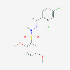 molecular formula C15H14Cl2N2O4S B5839027 N'-(2,4-dichlorobenzylidene)-2,5-dimethoxybenzenesulfonohydrazide 