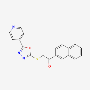 1-Naphthalen-2-yl-2-[(5-pyridin-4-yl-1,3,4-oxadiazol-2-yl)sulfanyl]ethanone