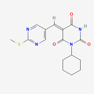 1-cyclohexyl-5-{[2-(methylthio)-5-pyrimidinyl]methylene}-2,4,6(1H,3H,5H)-pyrimidinetrione