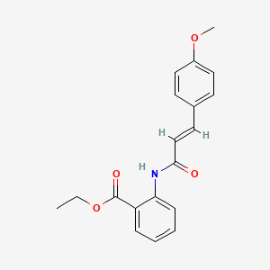 molecular formula C19H19NO4 B5839103 ethyl 2-[[(E)-3-(4-methoxyphenyl)prop-2-enoyl]amino]benzoate 