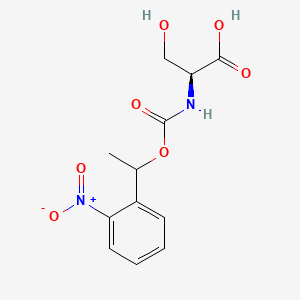 molecular formula C12H14N2O7 B583912 N-1-(2-硝基苯基)乙氧羰基丝氨酸 CAS No. 154187-38-9