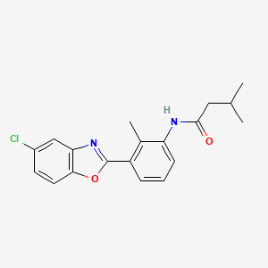 N-[3-(5-chloro-1,3-benzoxazol-2-yl)-2-methylphenyl]-3-methylbutanamide