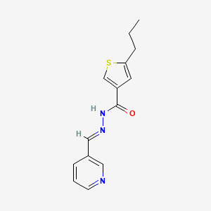 molecular formula C14H15N3OS B5839140 5-propyl-N'-(3-pyridinylmethylene)-3-thiophenecarbohydrazide 