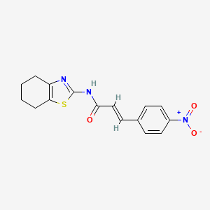 molecular formula C16H15N3O3S B5839152 (E)-3-(4-NITROPHENYL)-N-(4,5,6,7-TETRAHYDRO-1,3-BENZOTHIAZOL-2-YL)-2-PROPENAMIDE 