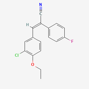 (E)-3-(3-chloro-4-ethoxyphenyl)-2-(4-fluorophenyl)prop-2-enenitrile