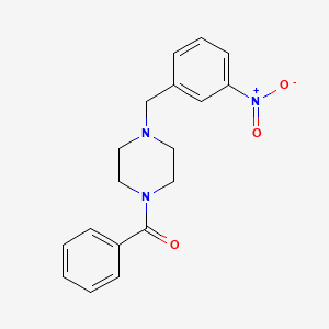 molecular formula C18H19N3O3 B5839156 [4-(3-Nitrobenzyl)piperazin-1-yl](phenyl)methanone CAS No. 5822-66-2