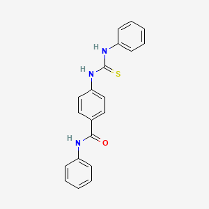 molecular formula C20H17N3OS B5839228 4-[(anilinocarbonothioyl)amino]-N-phenylbenzamide 