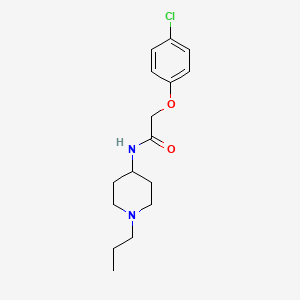 molecular formula C16H23ClN2O2 B5839236 2-(4-chlorophenoxy)-N-(1-propylpiperidin-4-yl)acetamide 