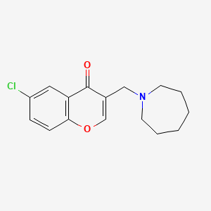 molecular formula C16H18ClNO2 B5839240 3-(azepan-1-ylmethyl)-6-chlorochromen-4-one 