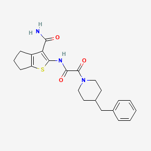 2-{[(4-benzyl-1-piperidinyl)(oxo)acetyl]amino}-5,6-dihydro-4H-cyclopenta[b]thiophene-3-carboxamide