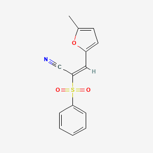 molecular formula C14H11NO3S B5839265 (2E)-2-(benzenesulfonyl)-3-(5-methylfuran-2-yl)prop-2-enenitrile 