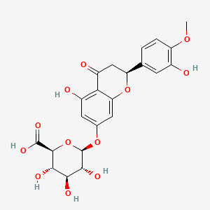 molecular formula C22H22O12 B583928 (2S)-5-Hydroxy-2-(3-hydroxy-4-methoxyphenyl)-4-oxo-3,4-dihydro-2H-1-benzopyran-7-yl beta-D-glucopyranosiduronic acid CAS No. 67322-08-1