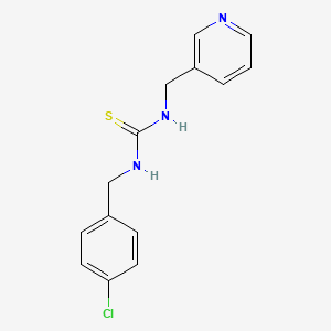 molecular formula C14H14ClN3S B5839282 N-(4-chlorobenzyl)-N'-(3-pyridinylmethyl)thiourea 