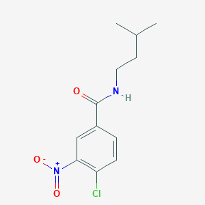 molecular formula C12H15ClN2O3 B5839287 4-chloro-N-(3-methylbutyl)-3-nitrobenzamide 