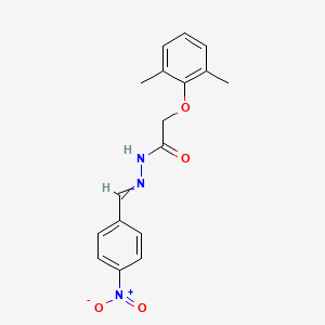 molecular formula C17H17N3O4 B5839295 2-(2,6-dimethylphenoxy)-N'-(4-nitrobenzylidene)acetohydrazide 