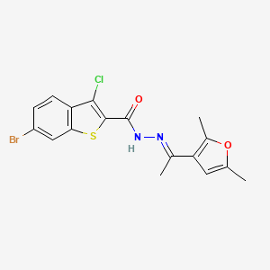 molecular formula C17H14BrClN2O2S B5839336 6-bromo-3-chloro-N'-[1-(2,5-dimethyl-3-furyl)ethylidene]-1-benzothiophene-2-carbohydrazide 