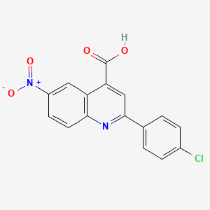 molecular formula C16H9ClN2O4 B5839342 2-(4-chlorophenyl)-6-nitro-4-quinolinecarboxylic acid 