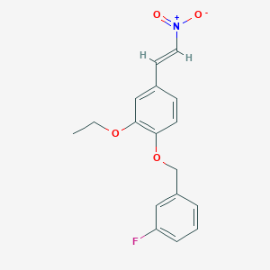 2-ethoxy-1-[(3-fluorophenyl)methoxy]-4-[(E)-2-nitroethenyl]benzene