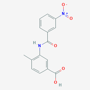 molecular formula C15H12N2O5 B5839350 4-methyl-3-[(3-nitrobenzoyl)amino]benzoic acid 