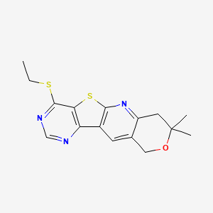 15-ethylsulfanyl-5,5-dimethyl-6-oxa-17-thia-2,12,14-triazatetracyclo[8.7.0.03,8.011,16]heptadeca-1,3(8),9,11,13,15-hexaene