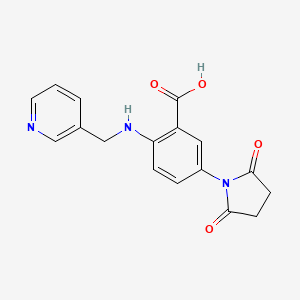 5-(2,5-Dioxopyrrolidin-1-yl)-2-(pyridin-3-ylmethylamino)benzoic acid