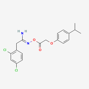 molecular formula C19H20Cl2N2O3 B5839385 (1Z)-2-(2,4-dichlorophenyl)-N'-({[4-(propan-2-yl)phenoxy]acetyl}oxy)ethanimidamide 