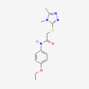 2-((4,5-Dimethyl-4H-1,2,4-triazol-3-yl)thio)-N-(4-ethoxyphenyl)acetamide