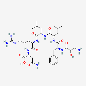 molecular formula C34H56N10O9 B583939 H-DL-异丝氨酸-苯丙氨酸-亮氨酸-亮氨酸-精氨酸-天冬酰胺-OH CAS No. 150242-29-8