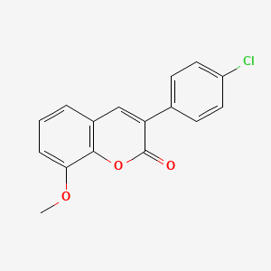 molecular formula C16H11ClO3 B5839409 3-(4-Chlorophenyl)-8-methoxychromen-2-one 