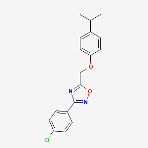 3-(4-Chlorophenyl)-5-{[4-(propan-2-yl)phenoxy]methyl}-1,2,4-oxadiazole