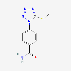 4-[5-(Methylsulfanyl)-1H-1,2,3,4-tetrazol-1-YL]benzamide