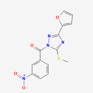 [3-(Furan-2-yl)-5-methylsulfanyl-1,2,4-triazol-1-yl]-(3-nitrophenyl)methanone