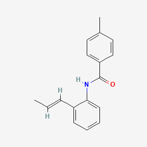 molecular formula C17H17NO B5839441 4-methyl-N-{2-[(1E)-prop-1-en-1-yl]phenyl}benzamide 