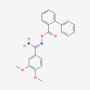 molecular formula C22H20N2O4 B5839445 [(Z)-[amino-(3,4-dimethoxyphenyl)methylidene]amino] 2-phenylbenzoate 