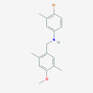 molecular formula C17H20BrNO B5839458 (4-bromo-3-methylphenyl)(4-methoxy-2,5-dimethylbenzyl)amine 