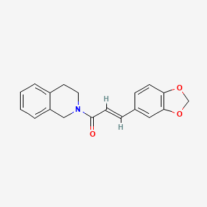 molecular formula C19H17NO3 B5839479 (2E)-3-(1,3-benzodioxol-5-yl)-1-(3,4-dihydroisoquinolin-2(1H)-yl)prop-2-en-1-one 