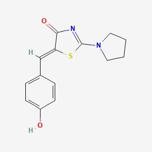 5-(4-hydroxybenzylidene)-2-(1-pyrrolidinyl)-1,3-thiazol-4(5H)-one