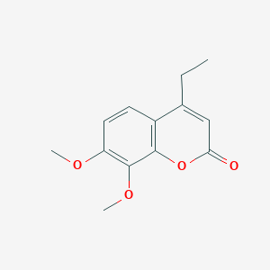 molecular formula C13H14O4 B5839522 4-乙基-7,8-二甲氧基-2H-色烯-2-酮 