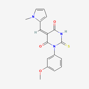 1-(3-methoxyphenyl)-5-[(1-methyl-1H-pyrrol-2-yl)methylene]-2-thioxodihydro-4,6(1H,5H)-pyrimidinedione