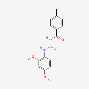 molecular formula C19H21NO3 B5839542 (E)-3-(2,4-dimethoxyanilino)-1-(4-methylphenyl)but-2-en-1-one 