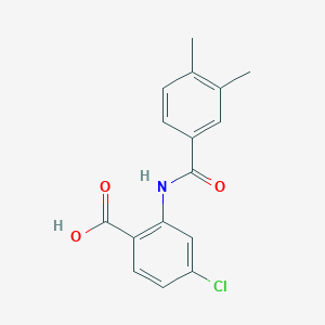 molecular formula C16H14ClNO3 B5839548 4-chloro-2-[(3,4-dimethylbenzoyl)amino]benzoic acid 